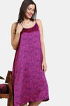 Zivame Primrose Woven Mid Length Nightdress - Dark Purple — thumbnail 1